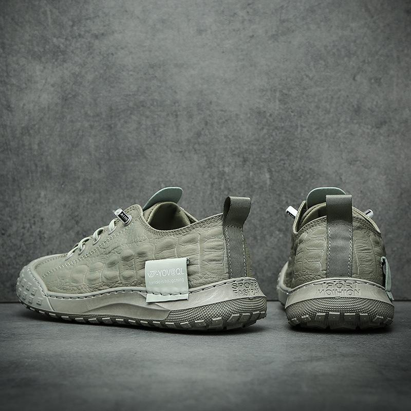 Crocodile Pattern Breathable Mens Sports Casual Shoes Comfortable Non Slip Walking Shoes for Travel Daily Outdoor Wear