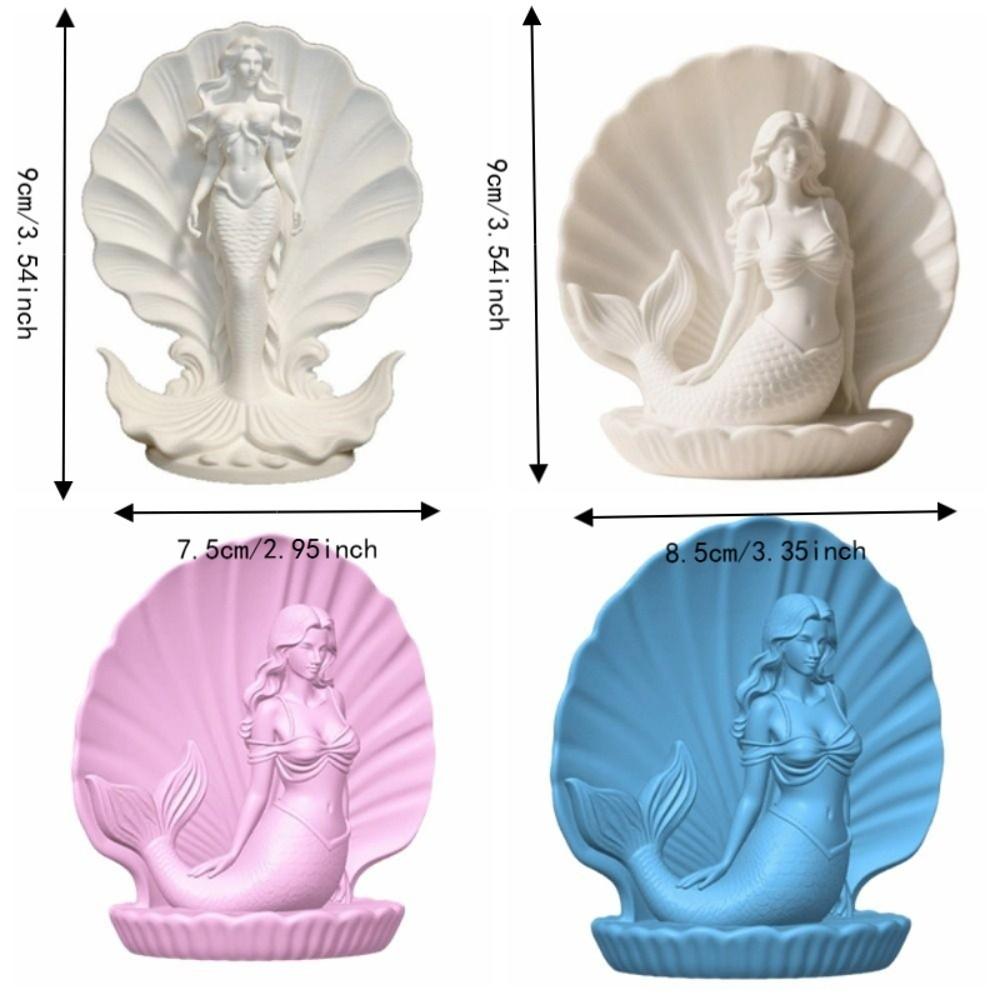 Light Luxury Mermaid In Shell Statue 3D Printed Desktop Decoration Mermaid Figurine Gift