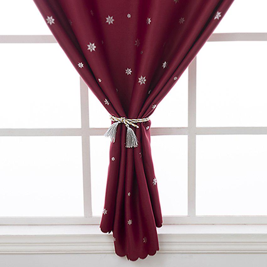 1Pc Snowflake Print Curtains Window Curtain Portable Polyester Bedroom Home Decoration
