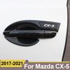 Для MAZDA CX-5 CX5 KF 2017 2018 карбоновая дверная ручка автомобиля, накладка, наклейка, аксессуары для стайлинга автомобиля, накладка