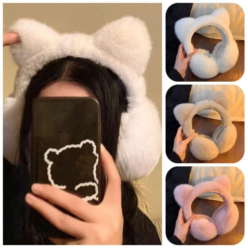 Windproof Cat Earmuffs Foldable Cold-proof Ear Mask Fashion Cute Ear Cover Holiday Gifts
