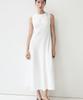 Masimodutti Linen Blend Fluid Midi Dress
