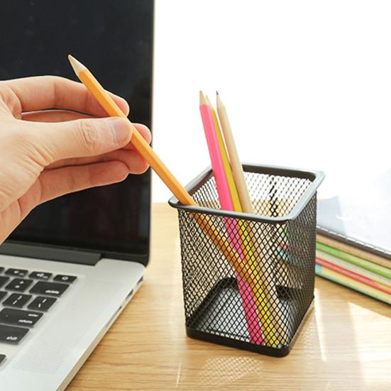 Металлический полый держатель для карандашей, ваза, горшок, аккуратный настольный контейнер для хранения канцелярских принадлежностей