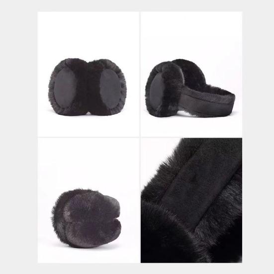 Женские зимние наушники, толстые плюшевые, защита ушей, ветрозащитные, противоскользящие, для езды на работу, катания на лыжах, декоративные, утеплители для ушей