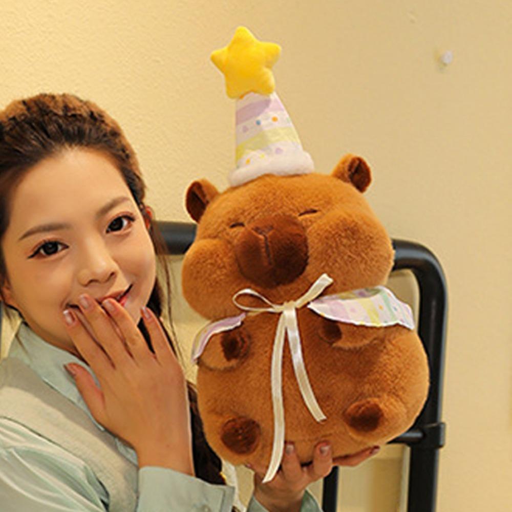 Имитация Капибара Плюшевая Игрушка Мультяшная Капибара Пушистая Кукла Капибара Плюшевая Кукла Домашний Декор