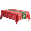 Christmas Tablecloth Square Waterproof Table Cover New Year Red Decorative Tablecloth Coffee Table Cover Event Layout