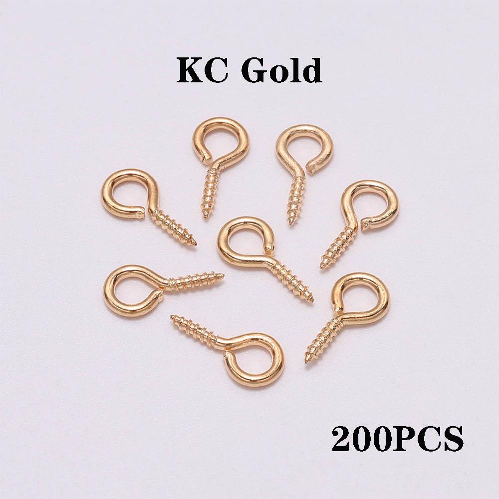 100-200pcs/lot Small Tiny Eye Pins Eyepins Hooks Eyelets Screw Threaded Clasps Hooks Supplies For Jewelry Findings Wholesale