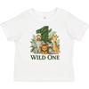 Inktastic Wild One Футболка для малыша на 1-й день рождения Сафари Животные Лев Зебра из Джунглей