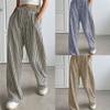 Striped Casual Pants Straight Leg