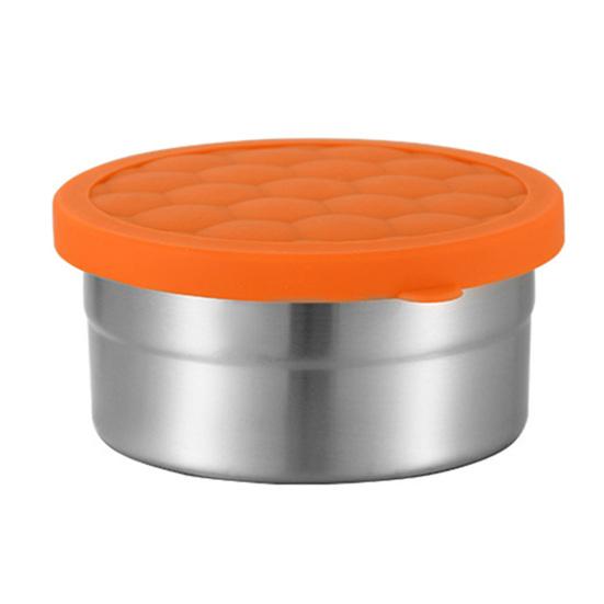 Контейнеры из нержавеющей стали для закусок для детей, герметичный контейнер для еды для малышей с силиконовыми крышками, складной металлический ланч-бокс для школы и детского сада