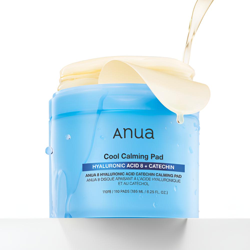 Anua 8 Hyaluronic Acid Catechin Calming Pad 110P – Cooling Moisture & Soothing Care, K-Beauty Trending Skincare