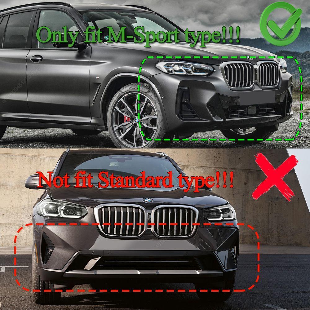 Front Bumper Splitter Lip Spoiler Diffuser Guard Body Kits For BMW X3 G01 X4 G02 IX3 G08 20d 30i 30d M40i M40d M-Sport 2022-2024