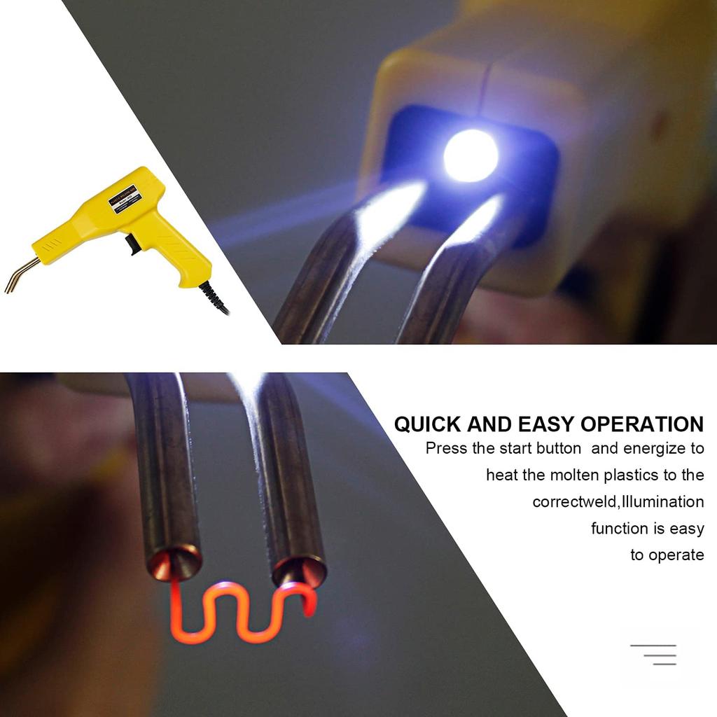 Heat Gun Plastic Welding Machine Yellow Bumper Soldering Iron Staples Bumper Repair Car Tools Kit HOT Stapler Plastic Welder