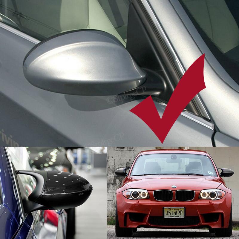 Крышка зеркала в стиле M3 E87, крышка бокового зеркала автомобиля для BMW 1 серии E87 2004-2006, крышка бокового зеркала автомобиля, черная, высокого качества