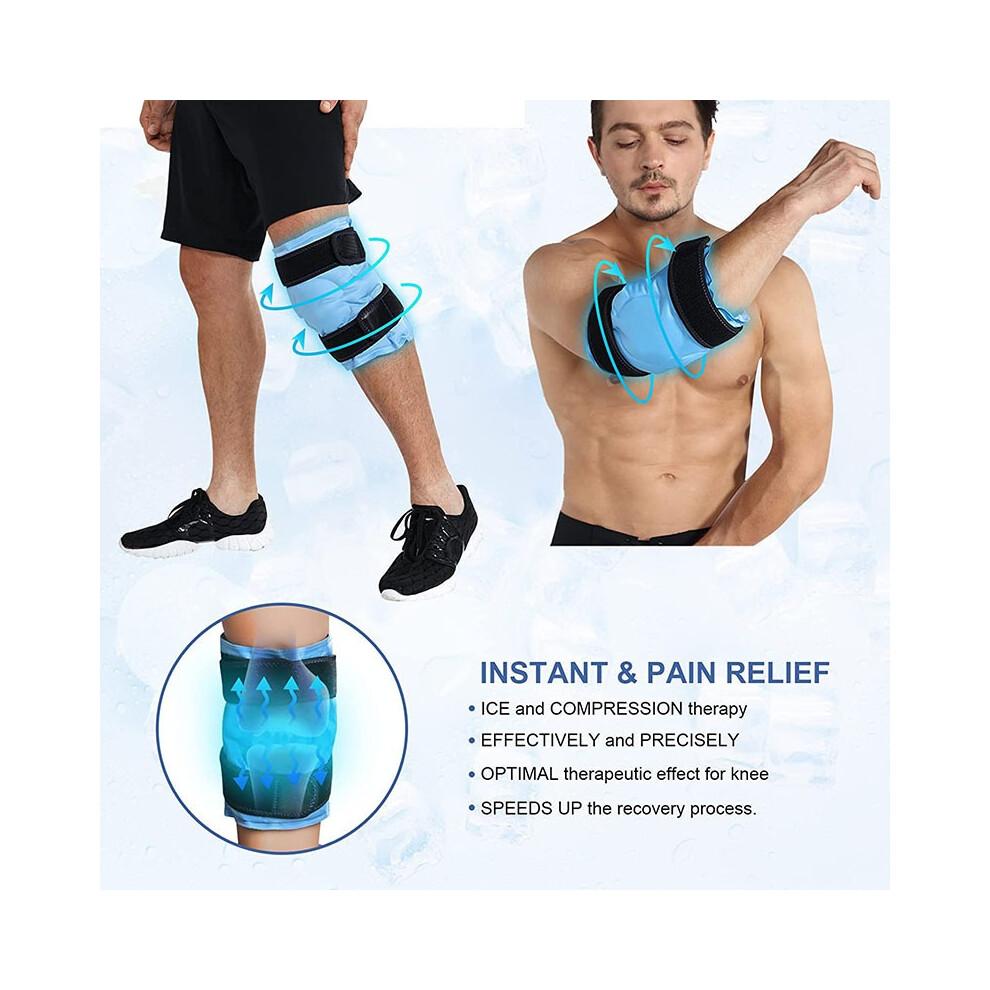 (Purple) New ice-padded knee pad ice pack patch after joint spraining gel cooling to tie sports knee pad