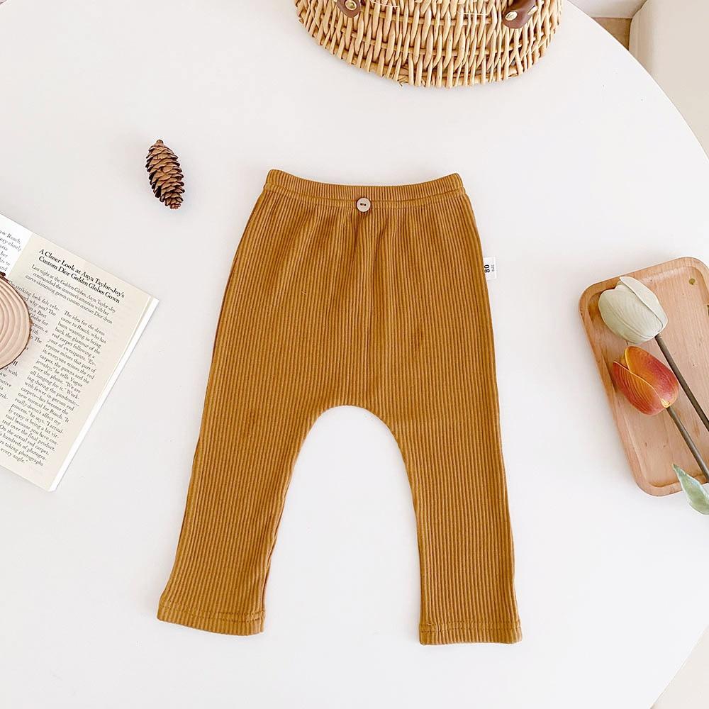 Повседневные детские брюки, штаны в рубчик, эластичные полосатые штаны, однотонная одежда для малышей, детская одежда для мальчиков и девочек