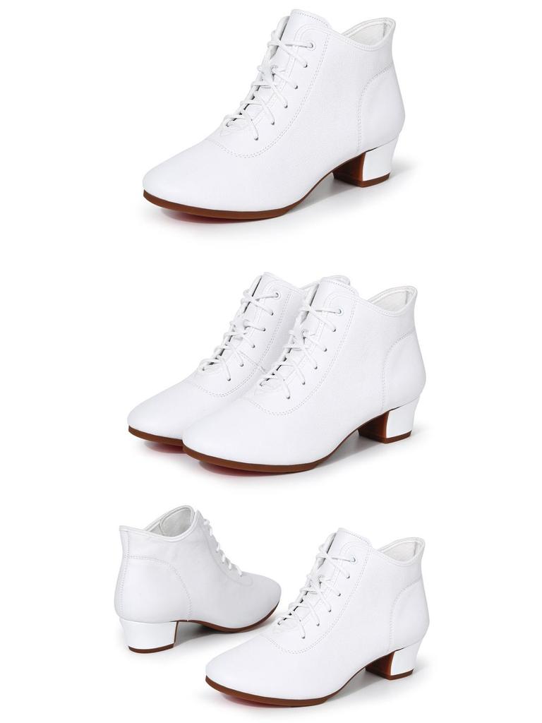 Женские латиноамериканские бальные танцевальные ботинки на высоком голенище с мягкой подошвой