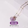 Natural Crystal Heart Pendant Necklace Trendy Link Design