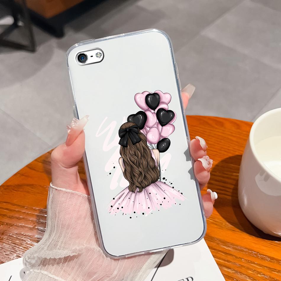 Для iPhone 4 5 5S 6 Plus Чехол для телефона Чернильная живопись Мягкая прозрачная силиконовая задняя крышка Для Apple iphone4 iphone5 5 S iphone6 6+ Funda
