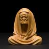 Seated Bodhidharma Natural Boxwood Carved Bodhidharma Wooden Buddha Deity Buddhist Founder of Chinese Zen Zen Shaolin Buddha Fulfillment of Good