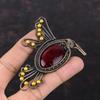 Красный огненный лабрадорит кулон медная проволока обернутый кулон птица ювелирные изделия драгоценный камень кулон ручной работы уникальный медный дизайн ювелирные изделия помолвка подарок