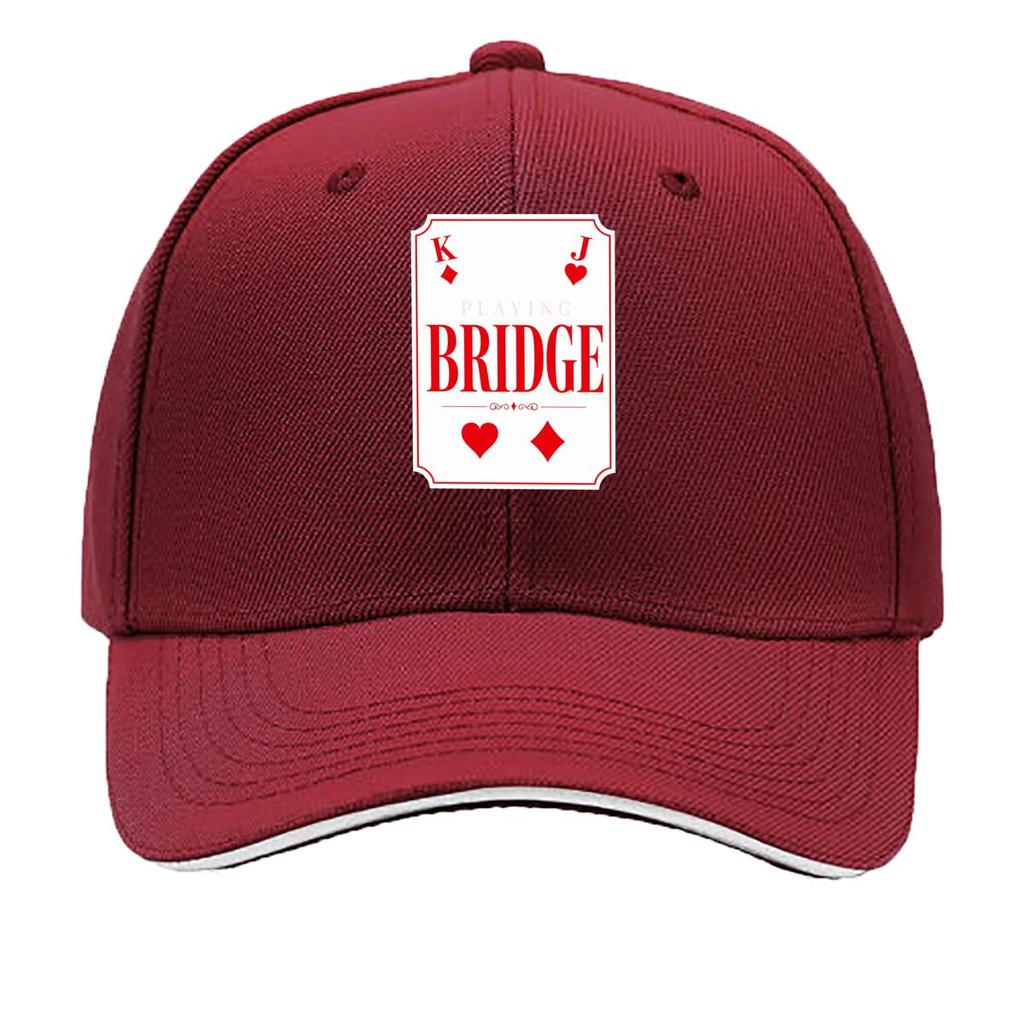 Playing Bridge Card Game Typography Hip Hop hat Fashion Outdoor Sports Sandwich Baseball Cap