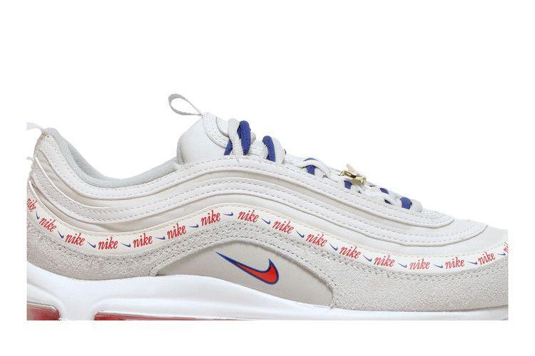Women's Sneakers Nike Air Max 97 Light Bone (Women's) Light Bone/Deep Royal Blue/White/University Red