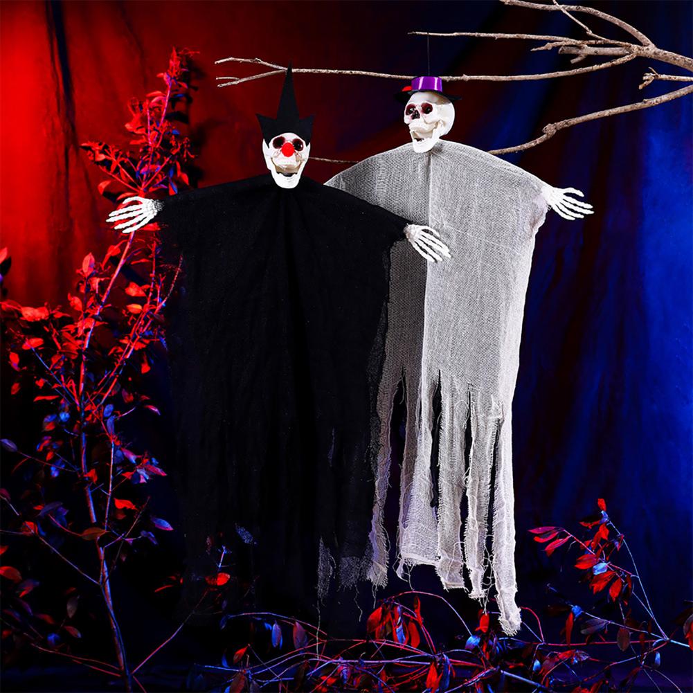 Hanging Ghost Ornament Secret Room Atmosphere Ornament Spooky Halloween Hanging Ghost Decoration for Haunted House for Porch