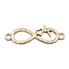 10 шт., подвески с символом бесконечности, сердцебиение, разъем для ювелирных изделий, цвет античного золота 32X11 мм