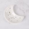 Ceramic Moon Shape Jewelry Dish Minimalist Key Storage Holder  Desktop Ornaments