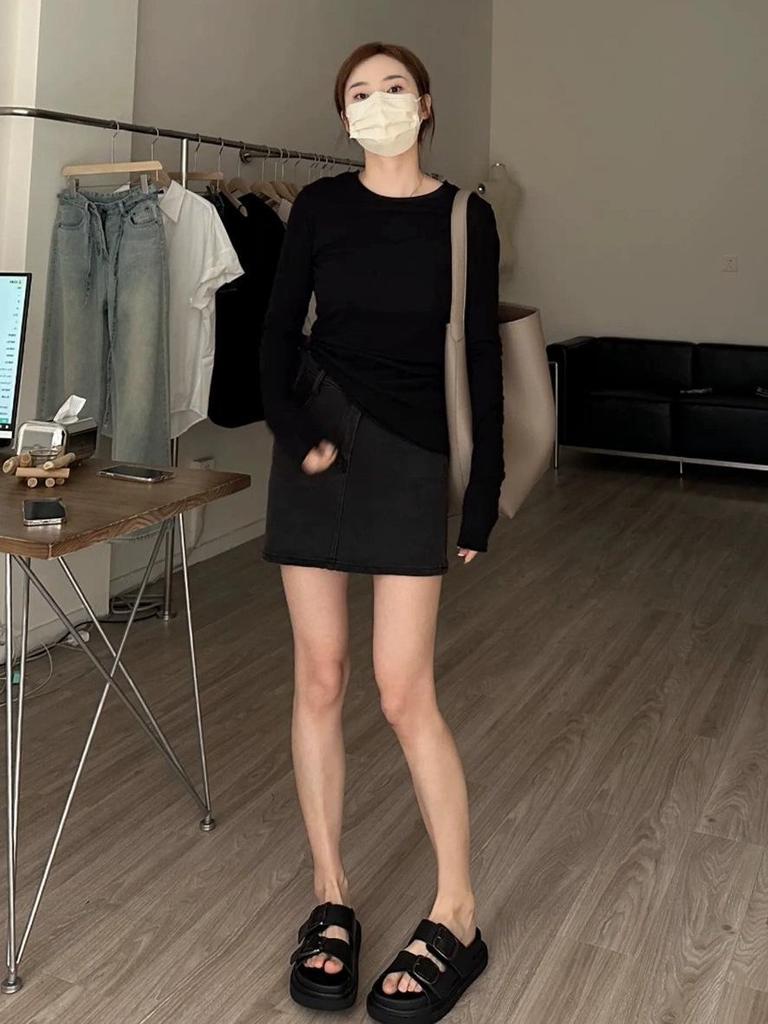 Белая солнцезащитная блузка: Женская коллекция весна/лето 2025, слегка прозрачная, трикотажная, с длинным рукавом, сексуальный топ.