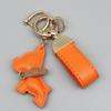 1 Piece Leather French Bulldog Puppy Car Keychain Creative Gift Bag Pendant Ornament Cute Car Key Chain