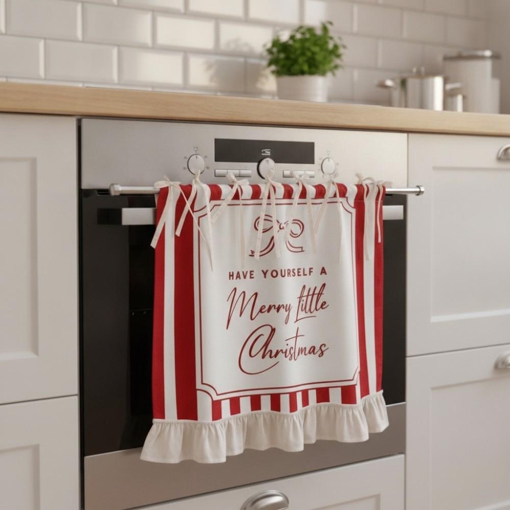 Ruffled Edge Kitchen Stove Curtain Decorative Cabinet Curtain Kitchen Window