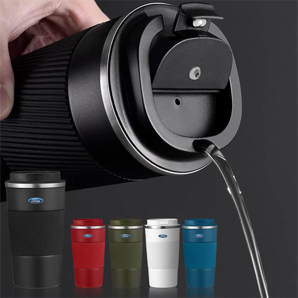 EWTJ7 Car Styling Stainless Steel Coffee Cup Double Layer Vacuum Insulation For Ford Ranger Focus Kuga Mustang Fusion Esco Mondeo mk5