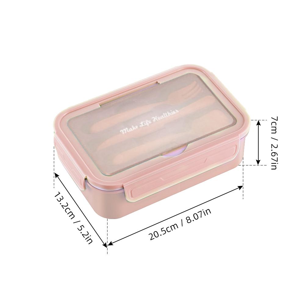 Detachable Lunch Box 3 Compartments Food Grade PP5 Bento Box Food Storage with Utensils BPA