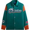 Kith И 47 для НФЛ: Куртка Dolphins Kieran Coaches Center Мужская верхняя одежда зеленая KHM010688-380