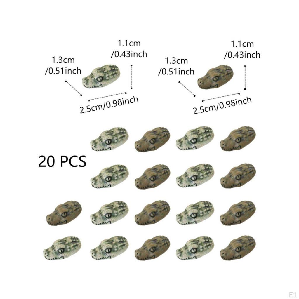 20 Pieces Mini Crocodile Figurine Gift Idea Statue Indoor Outdoor Crocodilian Reptile