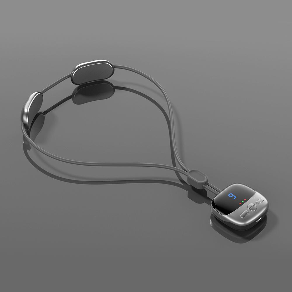 Умный подвесной электрический массажер для шеи, шейного отдела позвоночника, защита для шеи, плеч, спины, импульсный массаж, расслабление, облегчение боли, EMS, портативный мини-компьютер для бедра