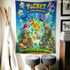 Pokémon Rare Hunt Wall Hanging Printed Fabric Blanket Decorative Tapestries for Bedroom Living Room Home Decor