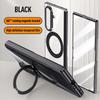 For Samsung Galaxy Z Fold 8Ultra Swivel Alloy Bracket Magnetic & Bracket & Ring 3in1 Tempered Glass Film For Magsafe Phone Case
