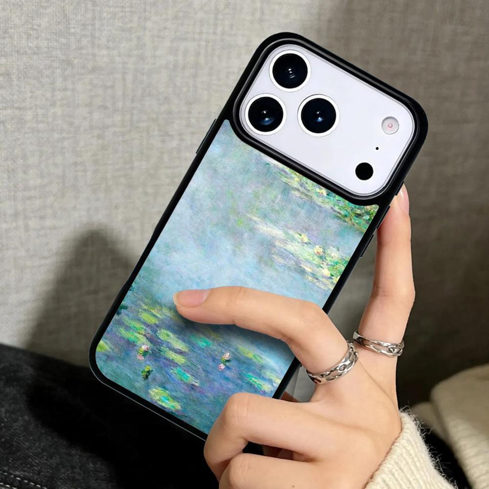 Чехол Case для iPhone 17 Air 16 Pro Max 15 Plus 11 13 Mini 14 12 Задняя крышка телефона Искусство Клода Моне картина
