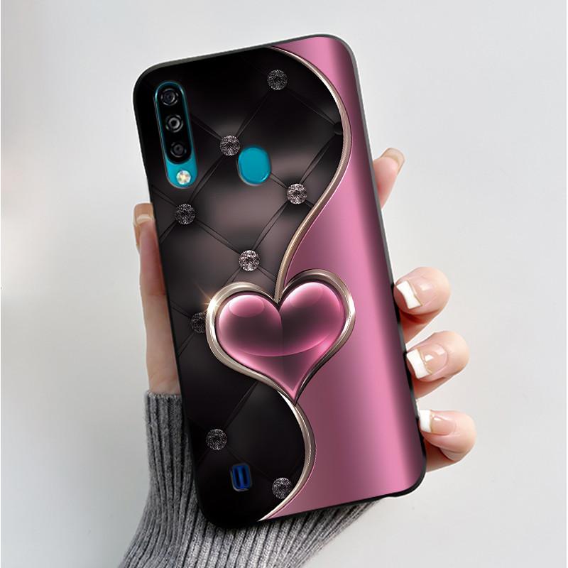 Phone Case For ZTE Blade A7 2020 Shockproof Casing Luxury Fashion Butterfly Flower Black Jelly Soft TPU Case Silicone Back Cover
