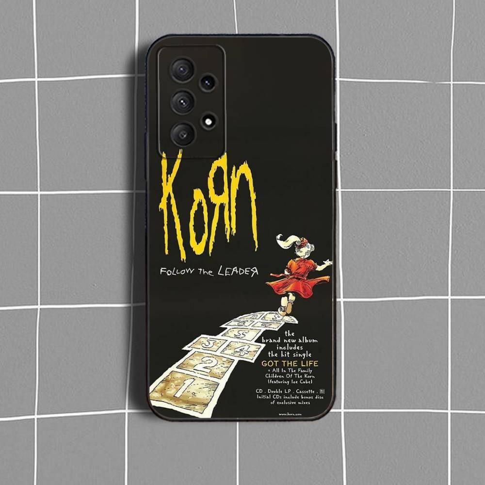 RockS Band K-Korn Phone Case For Samsung Galaxy A73,31,32,72,41,53,52,71,22,5G,Note,J7,8,9 Soft Black Cover