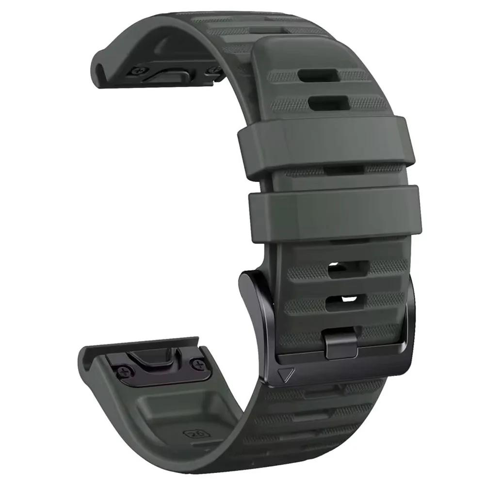 Силиконовый ремешок QuickFit 22 мм 26 мм для часов Garmin Fenix 8pro 7 7X E 6X 6 Pro 5 5X Plus Epix/Enduro/Descent Mk2i/Instinct 3