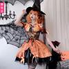 Halloween Adult Costume Witch Costume Masquerade Show Costume Pumpkin Witch Costume Dress