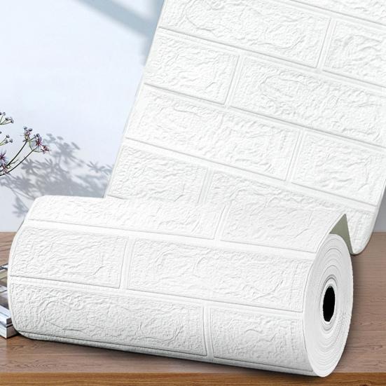 1 рулон обоев с кирпичным узором, самоклеящиеся винтажные настенные наклейки, легко отклеивающиеся и приклеивающиеся водонепроницаемые грязеотталкивающие обои для стен гостиной