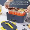 Портативный электрический ланч-бокс для автомобиля/дома/1,8 л Подогреватель пищи из нержавеющей стали с переключателем/средним слоем/80 Вт