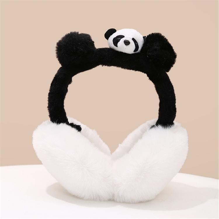 Adjustable Ear Warmer Warmth Cartoon Panda Ear Muffs Thicken Warm Ear Covers for Cold Weather Various Occasion All Age