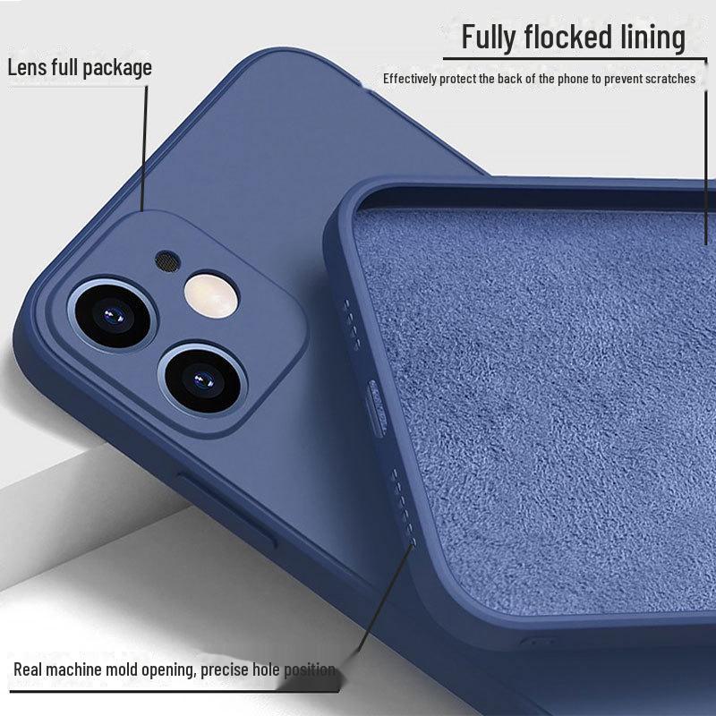 Индивидуальный жидкий силиконовый чехол для iPhone 14, Huawei, OPPO, Xiaomi, Vivo, цельный дизайн