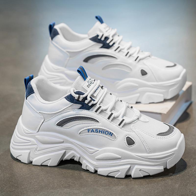 Dad Shoes Men's Shoes Summer New Breathable Mesh Shoes Men's Trend Versatile Platform White Shoes Casual Sports Shoes